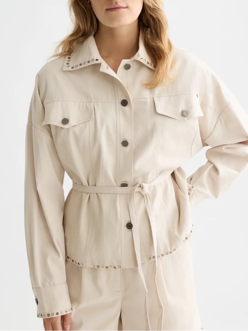 Scotch & Soda Embellished Cotton Trucker Jacket Size Medium NWT
